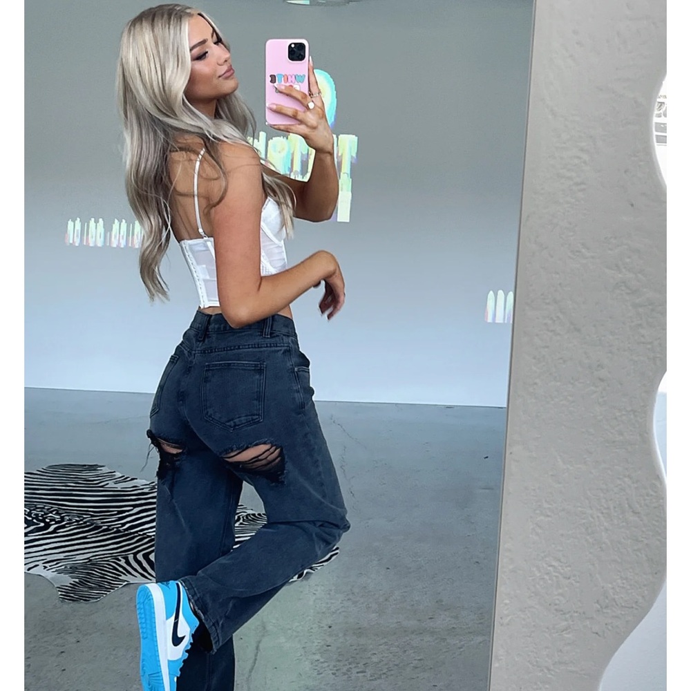 White Fox Boutique Taking a Trip Jeans Acid Black